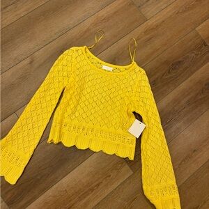 NWT Yellow Knit Sweater